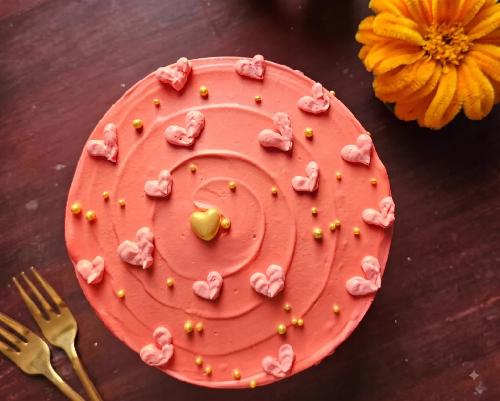 An Aniii Bakes cake in the Strawberry Vanilla style